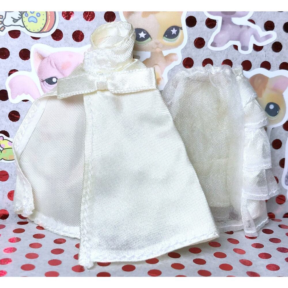 Petite Blythe Something Blue Original Stock Outfit Wedding Dress for 4" Doll - Picture 4 of 8